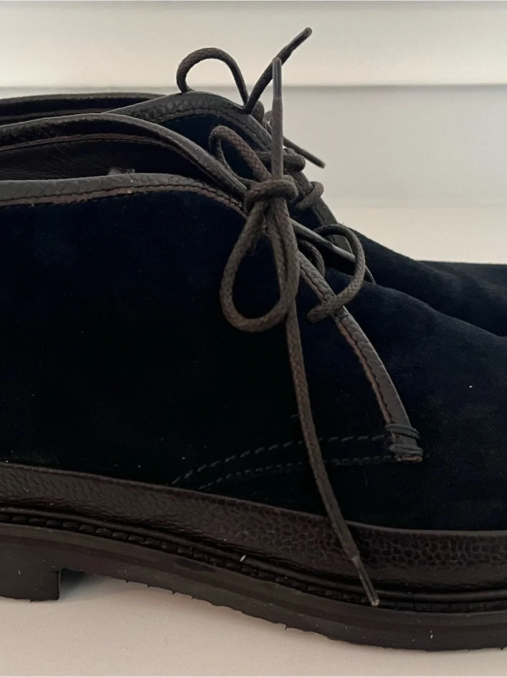 Salvatore Ferragamo navy suede